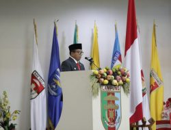 Pj. Gubernur Hadiri Pelantikan Anggota DPRD Provinsi Lampung Masa Jabatan 2024-2029