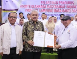 Pj. Gubernur Samsudin Hadiri Pelantikan Pengurus KORMI Provinsi Lampung Masa Bakti 2024-2028