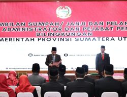 Pj Gubernur Sumut Agus Fatoni Lantik Pejabat Pemprov Sumut Ikuti Aturan dan Prosedur Untuk Percepat Program Pemerintah