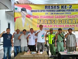 ANGGOTA DPRD Provinsi Lampung, Daerah Pemilihan 3 (Kota Metro, Pesawaran, Pringsewu) Fraksi Golkar, Tondi Muamar Gaddafi. Menerima Usulan warga saat RESES