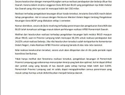 Pengelolaan Keuangan Lampung Dinilai Optimal, PAD Terealisasi Rp2,2 Triliun