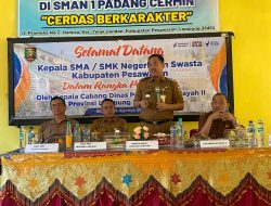 Percepat Program Gubernur, Thomas Amirico Gelar Pembinaan Kepala Sekolah SMA/SMK Wilayah II