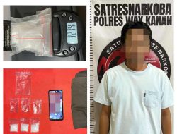 Satres Narkoba Way Kanan Bekuk Pemuda Asal OKU Timur Bawa Sabu 32,74 Gram
