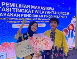 Luthfia Zahra Delfi Raih Juara 1 Pilmapres LLDIKTI Wilayah II, Siap Melaju ke Tingkat Nasional
