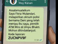 Oknum Polisi Way Kanan, Dilaporkan Warga Atas Dugan Penipuan Di Kios Brilink