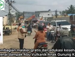 Puskesmas Sukabumi Bagikan Masker Gratis dan Edukasi Warga Waspadai Dampak Abu Vulkanik