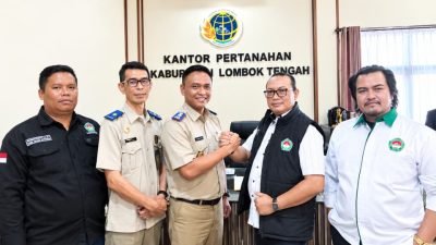 Ketua DPW Persadin NTB Lukman Aprizal, SH., Bersama Ketua DPC Lombok Tengah Ahmad Subandi Idris, SH. dan Jajaran Silaturahmi ke Kantor BPN Kabupaten Lombok Tengah